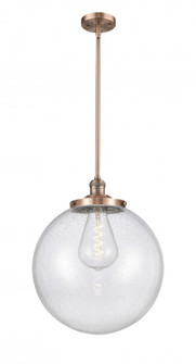 Beacon - 1 Light - 16 inch - Antique Copper - Stem Hung - Pendant (3442|201S-AC-G204-16-LED)