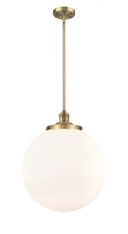 Beacon - 1 Light - 16 inch - Brushed Brass - Stem Hung - Pendant (3442|201S-BB-G201-16-LED)