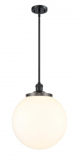 Beacon - 1 Light - 14 inch - Matte Black - Stem Hung - Pendant (3442|201S-BK-G201-14)