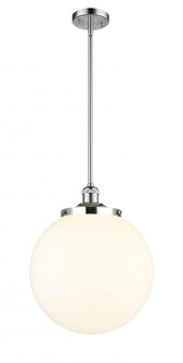 Beacon - 1 Light - 14 inch - Polished Chrome - Stem Hung - Pendant (3442|201S-PC-G201-14-LED)