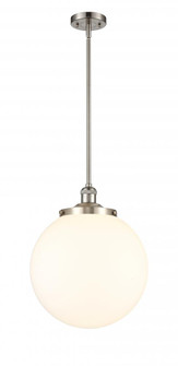 Beacon - 1 Light - 14 inch - Brushed Satin Nickel - Stem Hung - Pendant (3442|201S-SN-G201-14-LED)