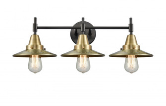 Railroad - 3 Light - 26 inch - Black Antique Brass - Bath Vanity Light (3442|447-3W-BAB-M4-AB-LED)