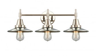 Railroad - 3 Light - 26 inch - Polished Nickel - Bath Vanity Light (3442|447-3W-PN-M1-PN)