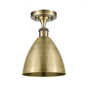 Bristol - 1 Light - 8 inch - Antique Brass - Semi-Flush Mount (3442|516-1C-AB-MBD-75-AB-LED)