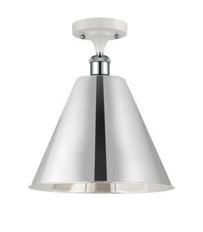 Berkshire - 1 Light - 12 inch - White Polished Chrome - Semi-Flush Mount (3442|516-1C-WPC-MBC-12-PC-LED)