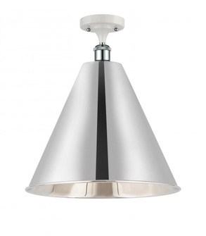 Berkshire - 1 Light - 16 inch - White Polished Chrome - Semi-Flush Mount (3442|516-1C-WPC-MBC-16-PC-LED)