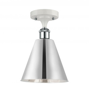 Berkshire - 1 Light - 8 inch - White Polished Chrome - Semi-Flush Mount (3442|516-1C-WPC-MBC-8-PC-LED)