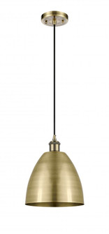 Bristol - 1 Light - 9 inch - Antique Brass - Cord hung - Mini Pendant (3442|516-1P-AB-MBD-9-AB)