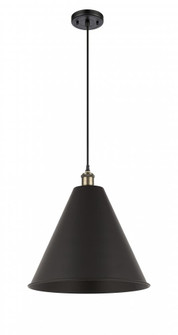 Berkshire - 1 Light - 16 inch - Black Antique Brass - Cord hung - Mini Pendant (3442|516-1P-BAB-MBC-16-BK)