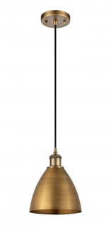 Bristol - 1 Light - 8 inch - Brushed Brass - Cord hung - Mini Pendant (3442|516-1P-BB-MBD-75-BB-LED)