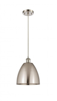 Bristol - 1 Light - 9 inch - Brushed Satin Nickel - Cord hung - Mini Pendant (3442|516-1P-SN-MBD-9-SN-LED)
