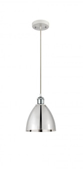 Bristol - 1 Light - 8 inch - White Polished Chrome - Cord hung - Mini Pendant (3442|516-1P-WPC-MBD-75-PC-LED)