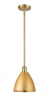 Bristol - 1 Light - 8 inch - Satin Gold - Pendant (3442|516-1S-SG-MBD-75-SG-LED)