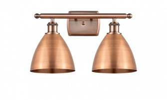 Bristol - 2 Light - 18 inch - Antique Copper - Bath Vanity Light (3442|516-2W-AC-MBD-75-AC-LED)