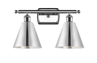 Berkshire - 2 Light - 18 inch - Polished Chrome - Bath Vanity Light (3442|516-2W-PC-MBC-8-PC-LED)