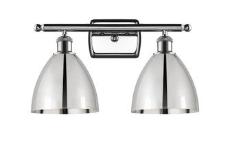Bristol - 2 Light - 18 inch - Polished Chrome - Bath Vanity Light (3442|516-2W-PC-MBD-75-PC-LED)