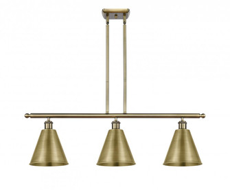 Berkshire - 3 Light - 36 inch - Antique Brass - Stem hung - Island Light (3442|516-3I-AB-MBC-8-AB-LED)