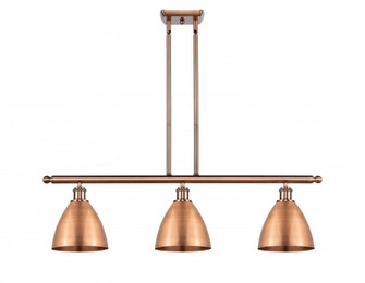 Bristol - 3 Light - 36 inch - Antique Copper - Stem hung - Island Light (3442|516-3I-AC-MBD-75-AC)