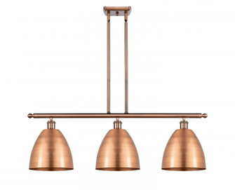Bristol - 3 Light - 36 inch - Antique Copper - Stem hung - Island Light (3442|516-3I-AC-MBD-9-AC)