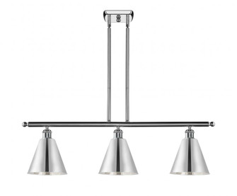 Berkshire - 3 Light - 36 inch - Polished Chrome - Stem hung - Island Light (3442|516-3I-PC-MBC-8-PC-LED)