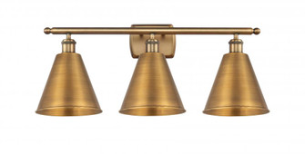 Berkshire - 3 Light - 28 inch - Brushed Brass - Bath Vanity Light (3442|516-3W-BB-MBC-8-BB)