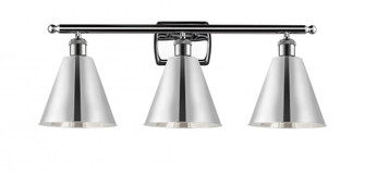 Berkshire - 3 Light - 28 inch - Polished Chrome - Bath Vanity Light (3442|516-3W-PC-MBC-8-PC)
