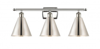 Berkshire - 3 Light - 28 inch - Polished Nickel - Bath Vanity Light (3442|516-3W-PN-MBC-8-PN)