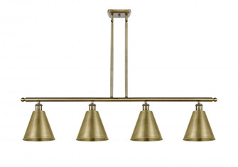 Berkshire - 4 Light - 48 inch - Antique Brass - Stem hung - Island Light (3442|516-4I-AB-MBC-8-AB-LED)