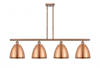 Bristol - 4 Light - 48 inch - Antique Copper - Stem hung - Island Light (3442|516-4I-AC-MBD-9-AC-LED)