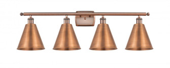 Berkshire - 4 Light - 38 inch - Antique Copper - Bath Vanity Light (3442|516-4W-AC-MBC-8-AC-LED)