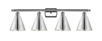 Berkshire - 4 Light - 38 inch - Polished Chrome - Bath Vanity Light (3442|516-4W-PC-MBC-8-PC-LED)