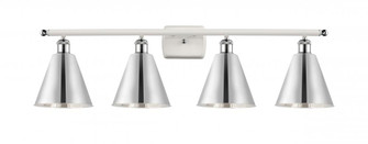Berkshire - 4 Light - 38 inch - White Polished Chrome - Bath Vanity Light (3442|516-4W-WPC-MBC-8-PC-LED)