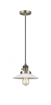 Halophane - 1 Light - 9 inch - Antique Brass - Cord hung - Mini Pendant (3442|201CSW-AB-G1)
