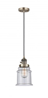 Canton - 1 Light - 6 inch - Antique Brass - Cord hung - Mini Pendant (3442|201CSW-AB-G184-LED)