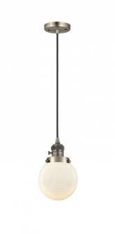 Beacon - 1 Light - 6 inch - Antique Brass - Cord hung - Mini Pendant (3442|201CSW-AB-G201-6)