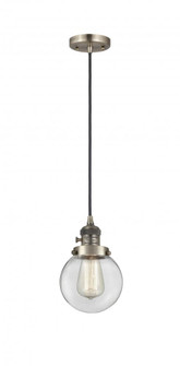 Beacon - 1 Light - 6 inch - Antique Brass - Cord hung - Mini Pendant (3442|201CSW-AB-G202-6)