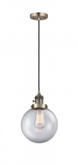 Beacon - 1 Light - 8 inch - Antique Brass - Cord hung - Mini Pendant (3442|201CSW-AB-G202-8)