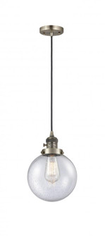 Beacon - 1 Light - 8 inch - Antique Brass - Cord hung - Mini Pendant (3442|201CSW-AB-G204-8)