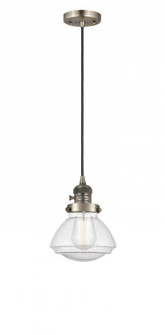 Olean - 1 Light - 7 inch - Antique Brass - Cord hung - Mini Pendant (3442|201CSW-AB-G324)