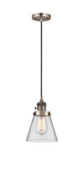 Cone - 1 Light - 6 inch - Antique Brass - Cord hung - Mini Pendant (3442|201CSW-AB-G62-LED)