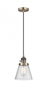 Cone - 1 Light - 6 inch - Antique Brass - Cord hung - Mini Pendant (3442|201CSW-AB-G64-LED)