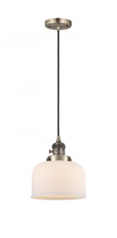 Bell - 1 Light - 8 inch - Antique Brass - Cord hung - Mini Pendant (3442|201CSW-AB-G71)