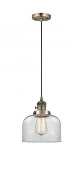 Bell - 1 Light - 8 inch - Antique Brass - Cord hung - Mini Pendant (3442|201CSW-AB-G72-LED)
