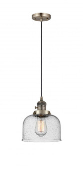 Bell - 1 Light - 8 inch - Antique Brass - Cord hung - Mini Pendant (3442|201CSW-AB-G74)