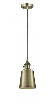 Addison - 1 Light - 5 inch - Antique Brass - Cord hung - Mini Pendant (3442|201CSW-AB-M9-AB-LED)