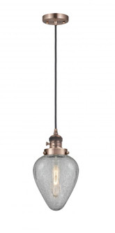 Geneseo - 1 Light - 7 inch - Antique Copper - Cord hung - Mini Pendant (3442|201CSW-AC-G165-LED)