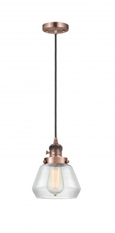 Fulton - 1 Light - 7 inch - Antique Copper - Cord hung - Mini Pendant (3442|201CSW-AC-G172)