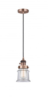 Canton - 1 Light - 5 inch - Antique Copper - Cord hung - Mini Pendant (3442|201CSW-AC-G182S-LED)