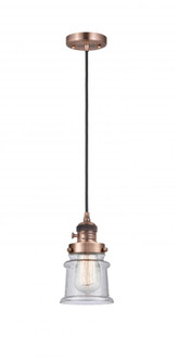 Canton - 1 Light - 5 inch - Antique Copper - Cord hung - Mini Pendant (3442|201CSW-AC-G184S)
