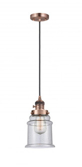 Canton - 1 Light - 6 inch - Antique Copper - Cord hung - Mini Pendant (3442|201CSW-AC-G184-LED)
